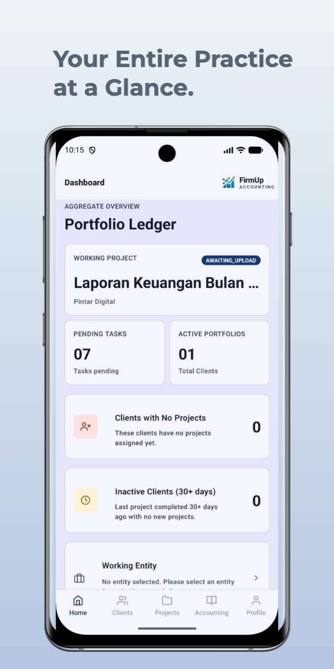 FirmUp Accounting - Home Dashboard